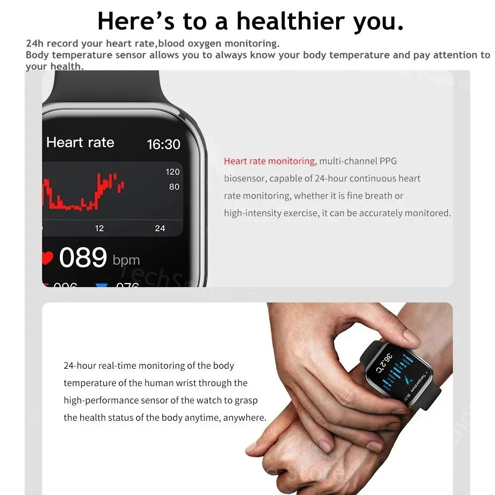 Ultra Series 9 Smart Watch for Men & Women (Black)