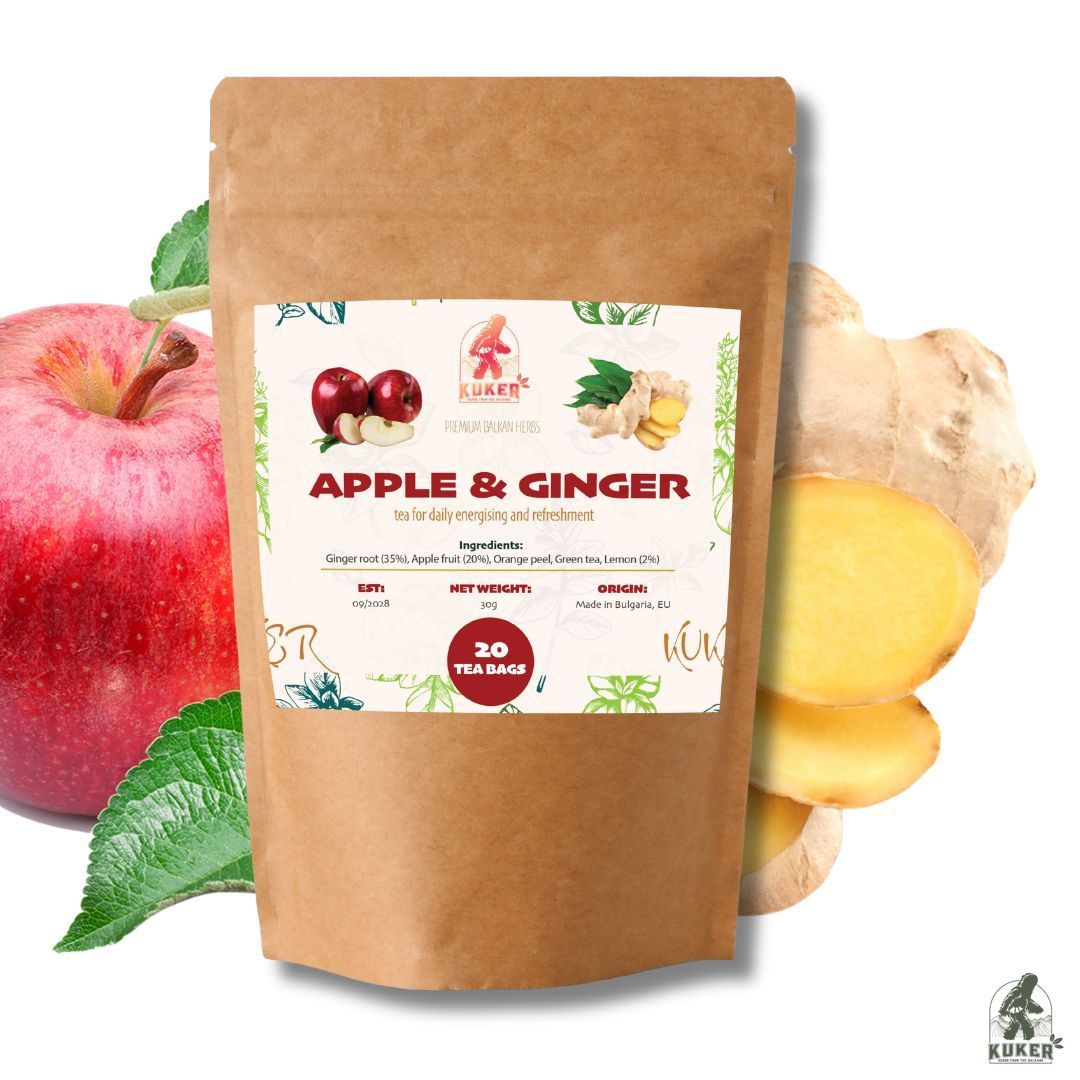 KUKER® Apple & Ginger Root Tea 30g | 20 Bags