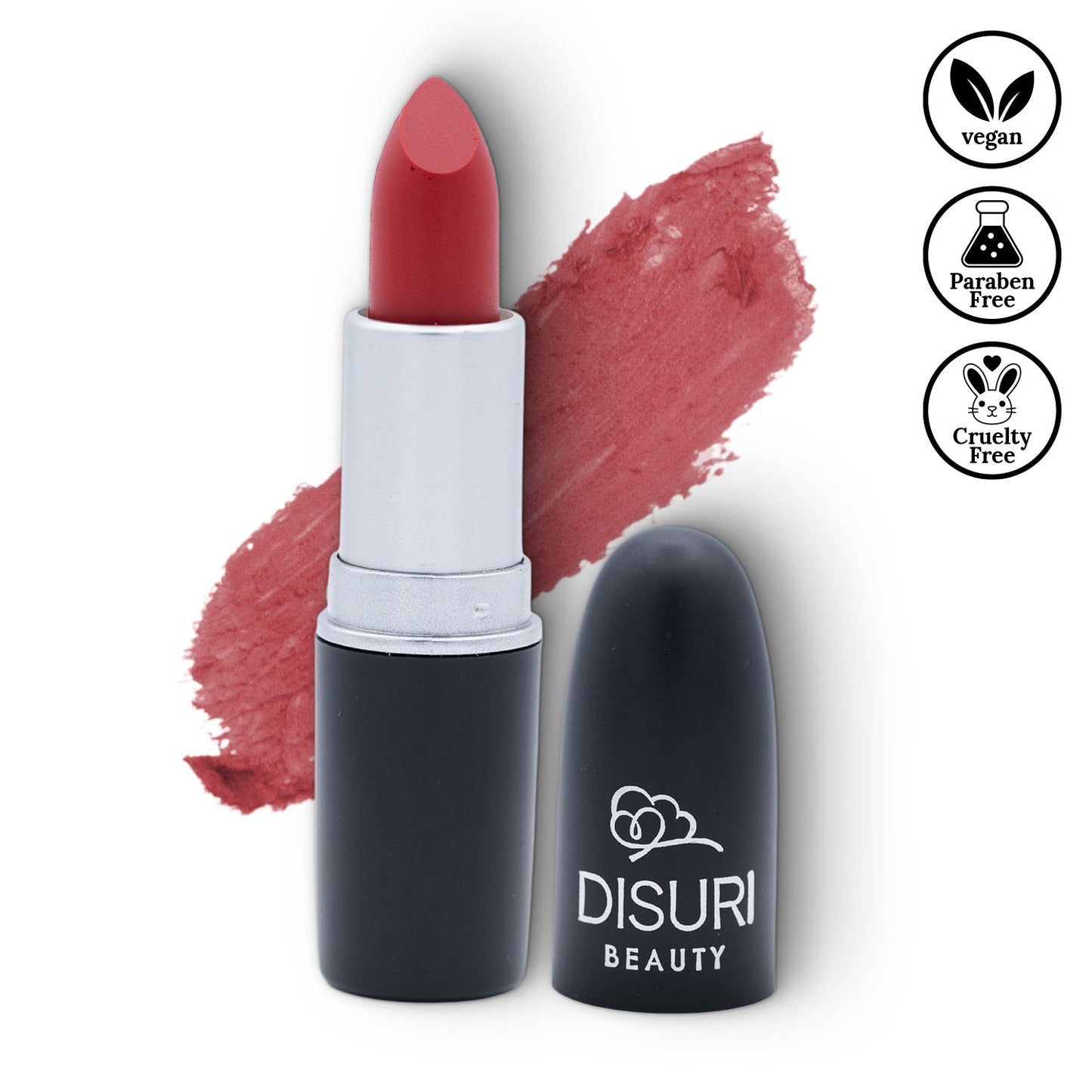 DISURI Beauty Vegan & Cruelty-Free Matte Bullet Lipstick - Bold Garnet #08