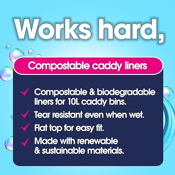 EcoZone Small Bin Bags 10 Litre (Compostable, 22 bags per roll)