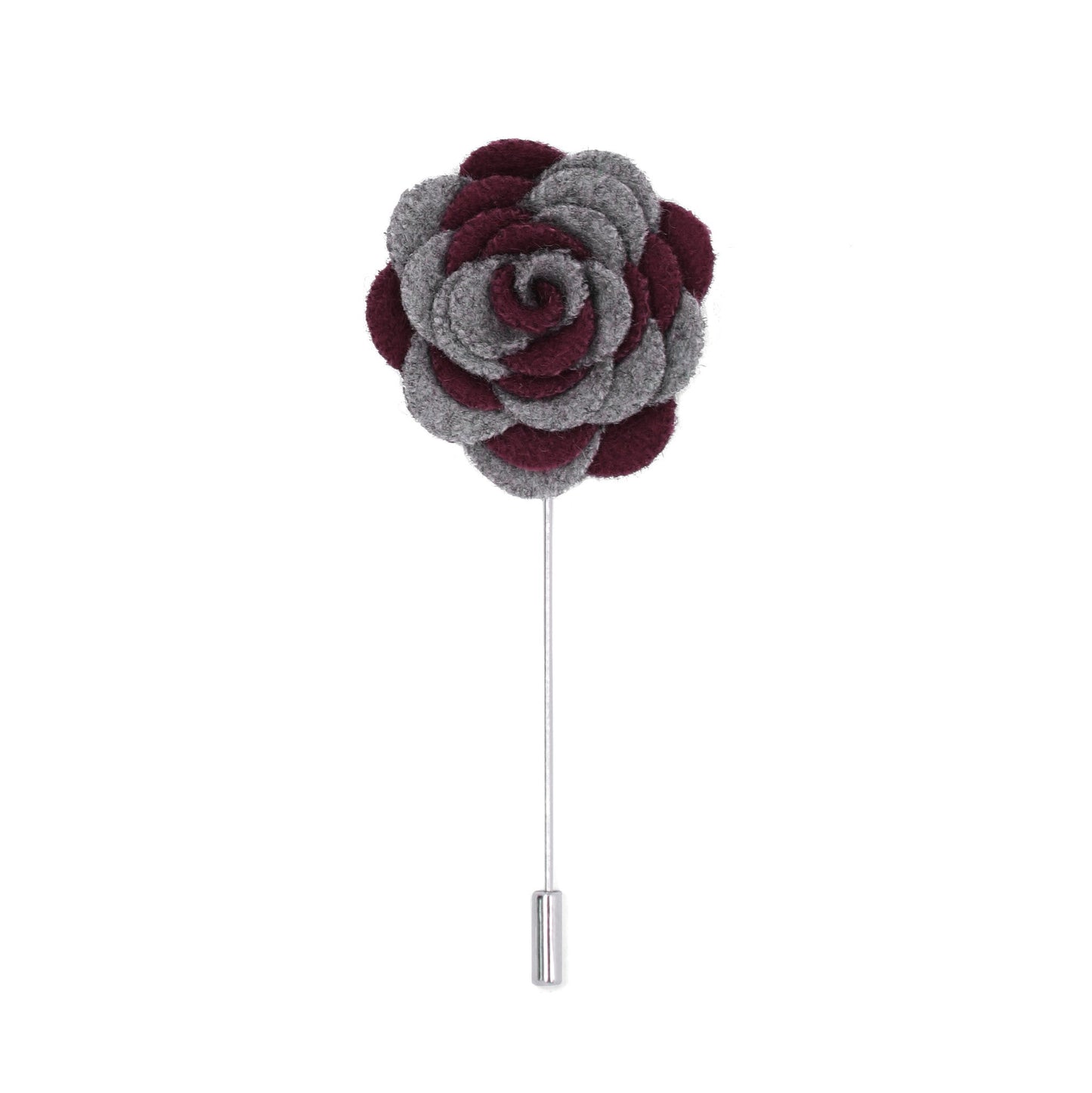 Florance 23 Grey Burgundy Lapel Pin