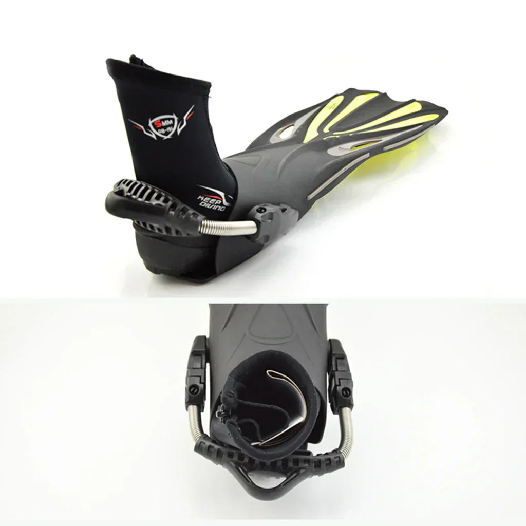 5mm Neoprene Dive Boots - High Cut Zipper Wetsuit Boots