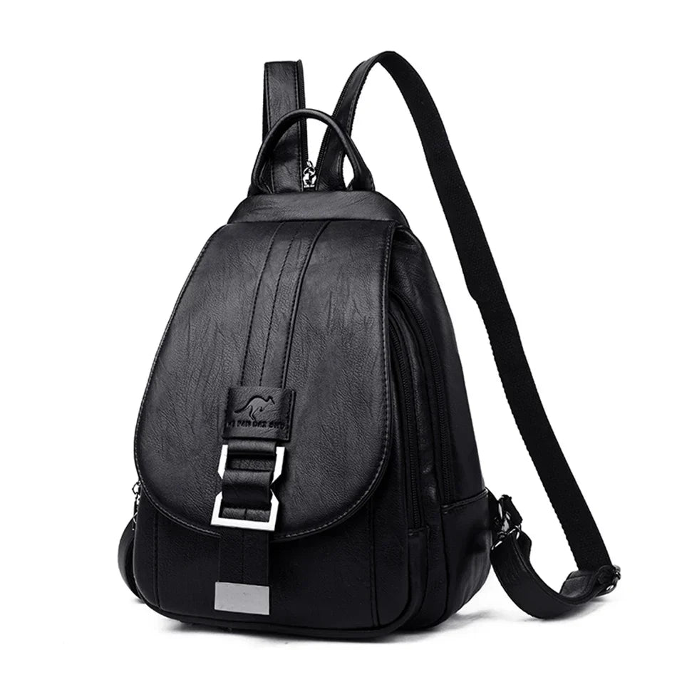 Travel Backpack Women Shoulder School Bag (Black)