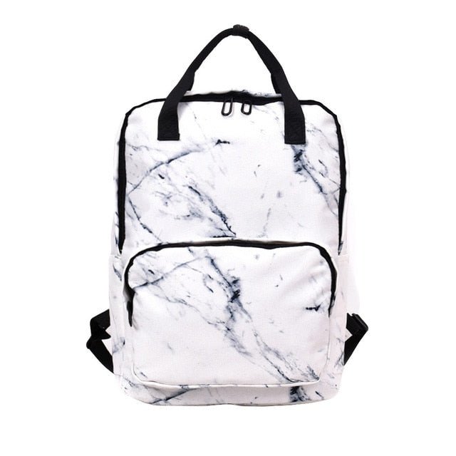 Backpack Large Capacity Marble Female Unisex Women Canvas Backpacks for Teenager Girls Bags Rucksack School Bag Mochila