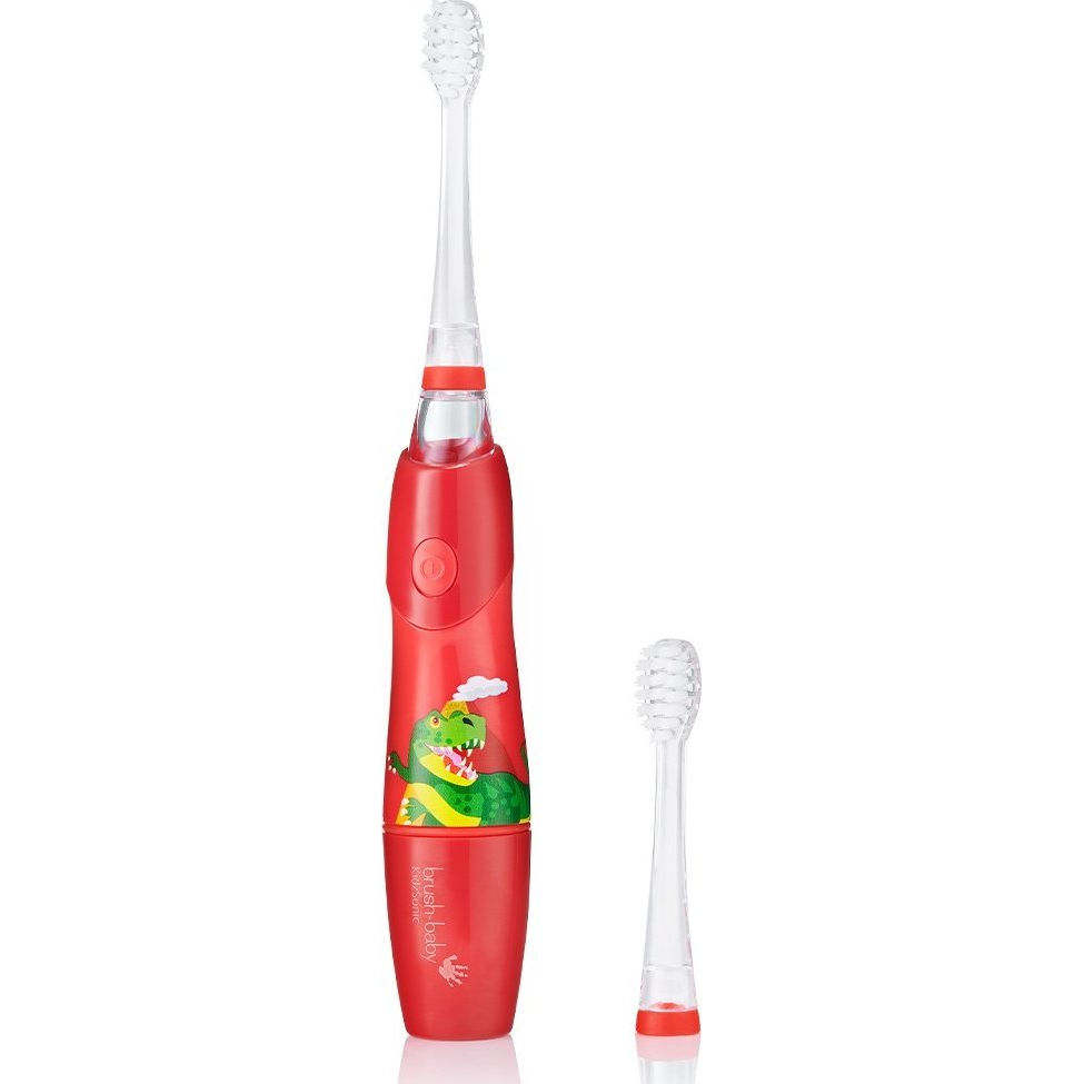 Szczoteczka Brush-baby KIDZSONIC DINOSAUR Czerwona (5060178102871)