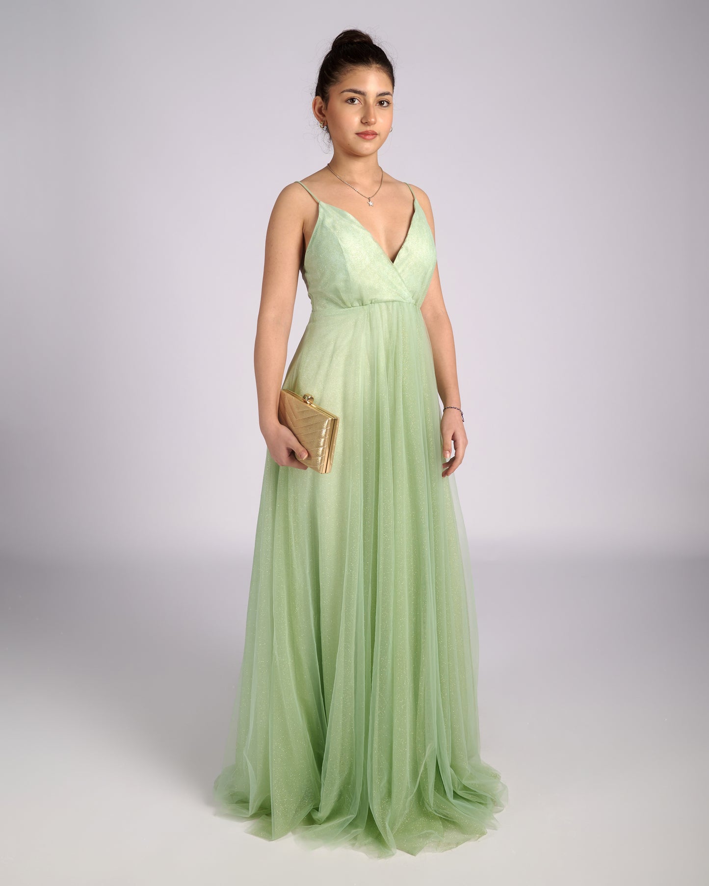 Nefeli Light Mint glitter dress "evening dresses"