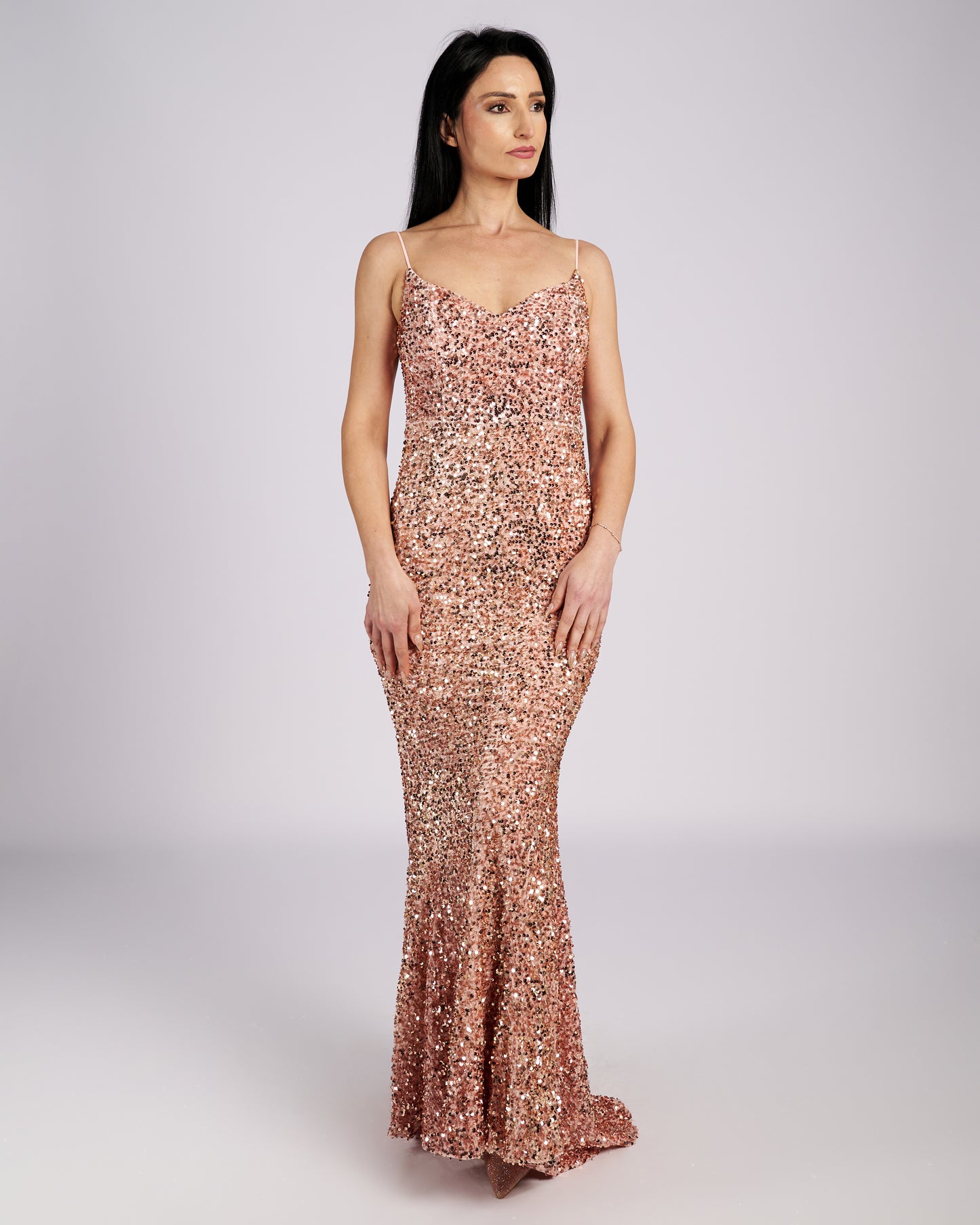 Pink Star Sequin Maxi Dress " evening dresses "