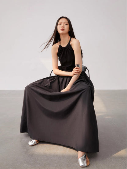 Messenger Under the Moon Large Hem Elegant Sleeveless Vest Long Dresses