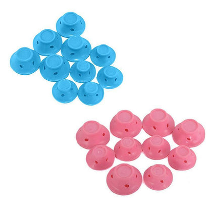 10Pcs DIY Magic Silicone Hair Curlers No-Heat Soft Rollers