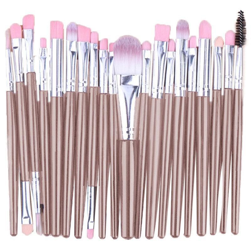 20 Pcs Makeup Brush Set Eyeshadow Eyebrow Powder Foundation Contour Lip Brushes