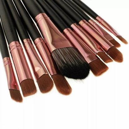 20 Pcs Makeup Brush Set Eyeshadow Eyebrow Powder Foundation Contour Lip Brushes