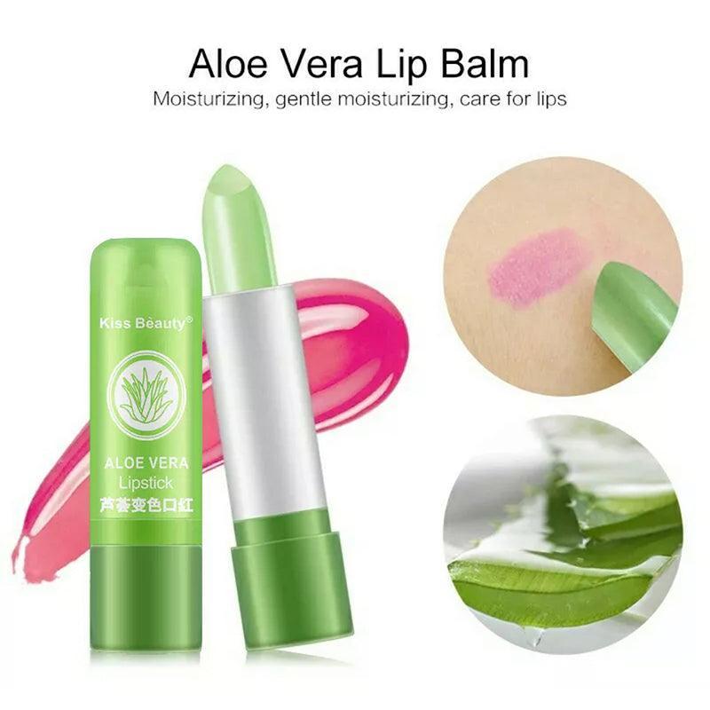 Aloe Vera Lip Colour Changing Lipstick Long Lasting Moisturizing Natural Balm