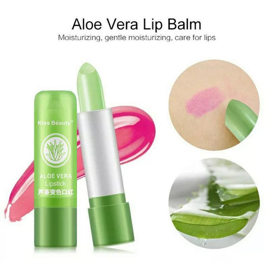 Aloe Vera Lip Colour Changing Lipstick Long Lasting Moisturizing Natural Balm