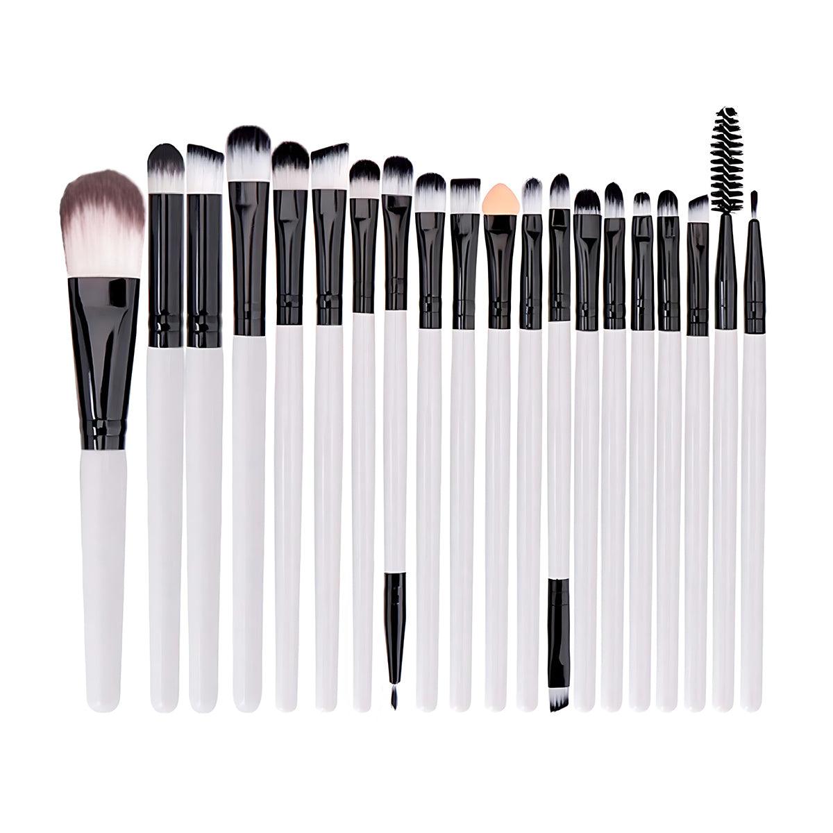 20 Pcs Makeup Brush Set Eyeshadow Eyebrow Powder Foundation Contour Lip Brushes