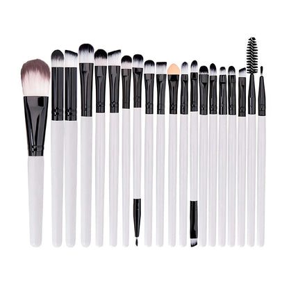 20 Pcs Makeup Brush Set Eyeshadow Eyebrow Powder Foundation Contour Lip Brushes