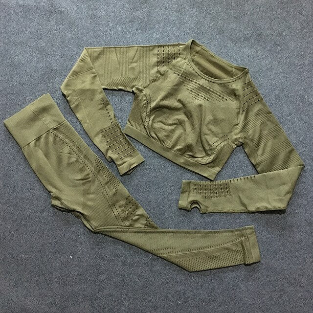 2 pieces gym set workout clothes for women flawless knit VIP