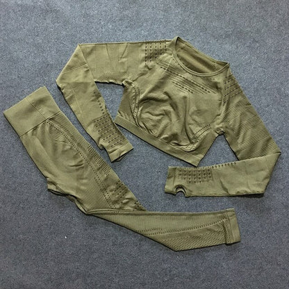 2 pieces gym set workout clothes for women flawless knit VIP