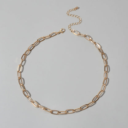 Feelontop Punk Jewellery Statement Heavy Solid Chain Necklace Women Accessories