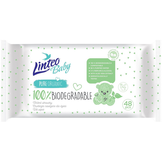 LINTEO Baby 100% biológiailag lebomló, 48 db (8595686302002)