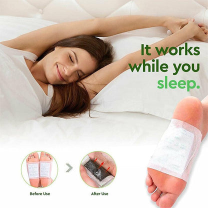 10-50Pcs Natural Plant Detox Foot Patches with Sticky Adhesives