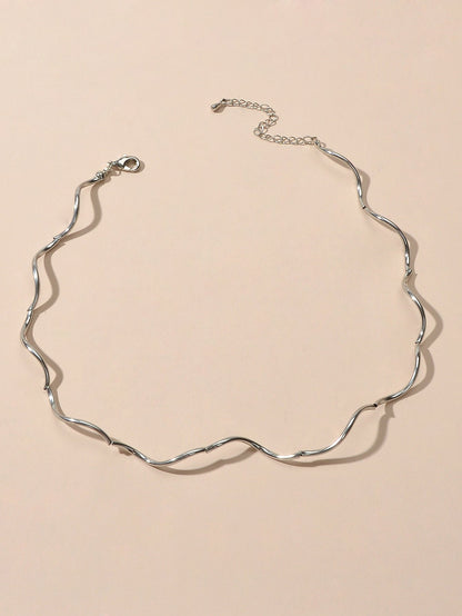 Female Jewellery Gold Silver Short Collar Necklace Women Choker Accessories Gift