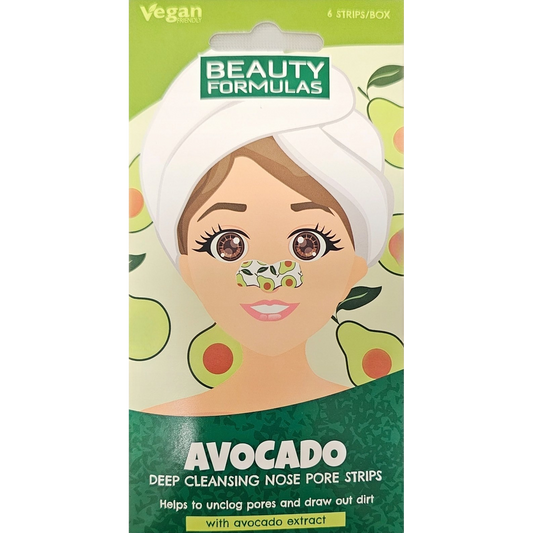 Beauty Formulas BEAUTY FORMULAS_Paski na nos głęboko oczyszczające Awokado 6szt (5012251013857)