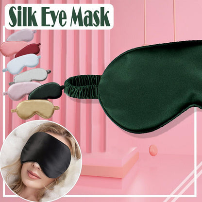 Pure Soft Silk Eyeshade Blindfold Sleep Eye Mask Cover Light Shade Travel Relax