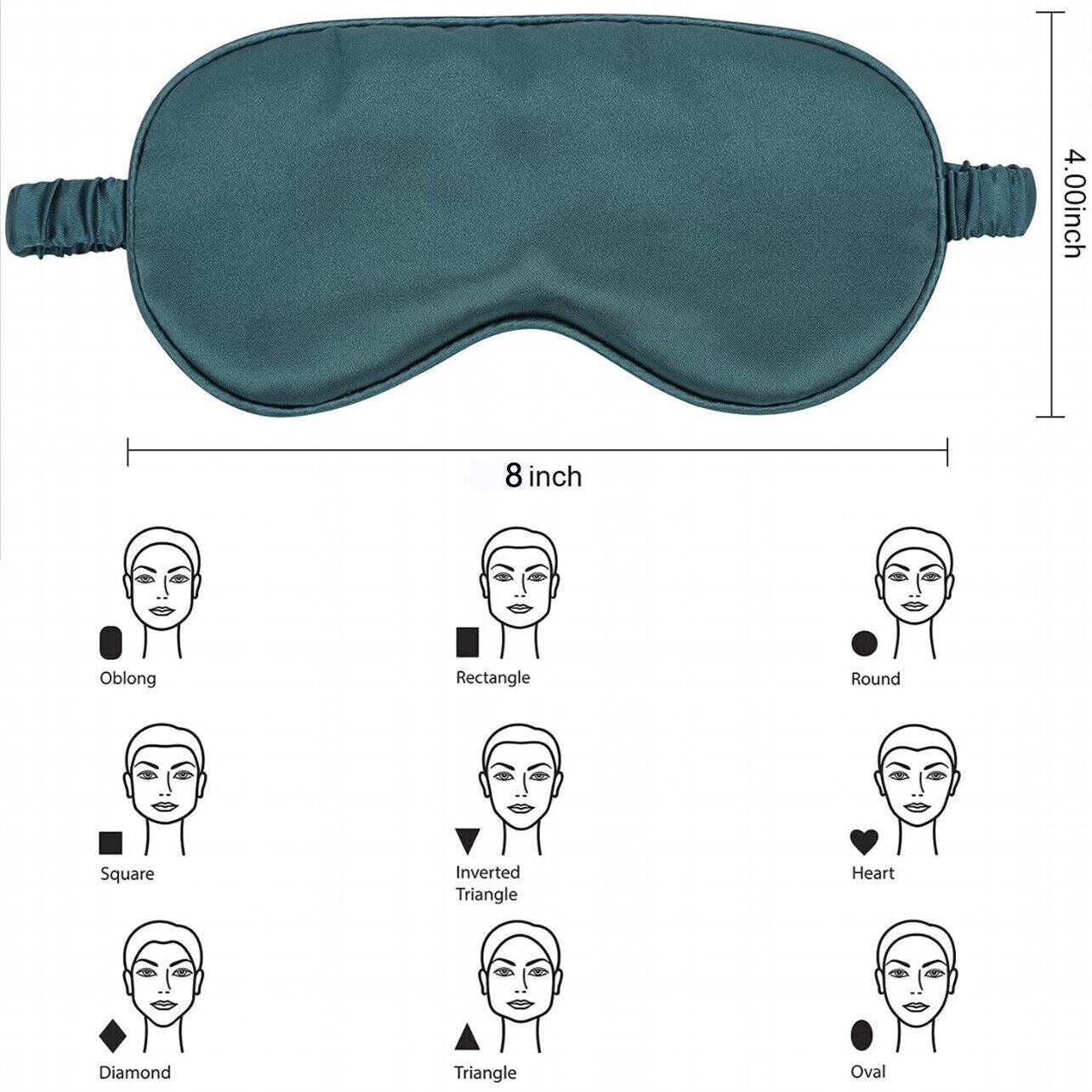 Pure Soft Silk Eyeshade Blindfold Sleep Eye Mask Cover Light Shade Travel Relax