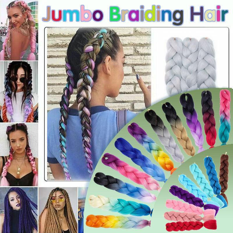 Coloured Jumbo Braiding Hair Extensions Braids Twist Hight Temperature Kanekalon