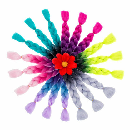 Coloured Jumbo Braiding Hair Extensions Braids Twist Hight Temperature Kanekalon