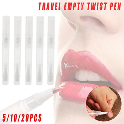 Nail Polish/Cuticle Oil Container Empty Twist Pens With Brushes Travel Portable