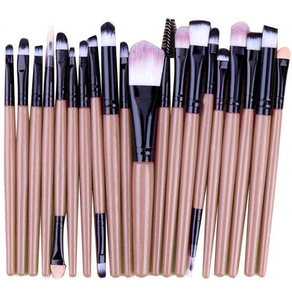 20 Pcs Makeup Brush Set Eyeshadow Eyebrow Powder Foundation Contour Lip Brushes