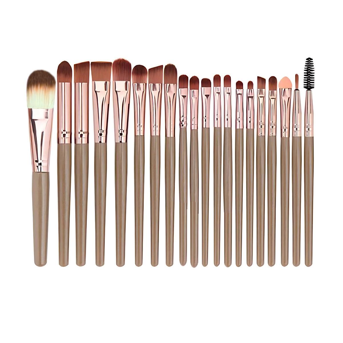 20 Pcs Makeup Brush Set Eyeshadow Eyebrow Powder Foundation Contour Lip Brushes