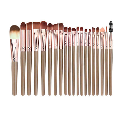20 Pcs Makeup Brush Set Eyeshadow Eyebrow Powder Foundation Contour Lip Brushes