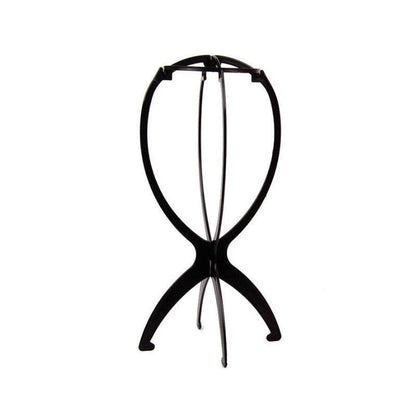Folding Wig Stand Holder Portable Hat Cap Display Rack Stable Plastic Frame Tool