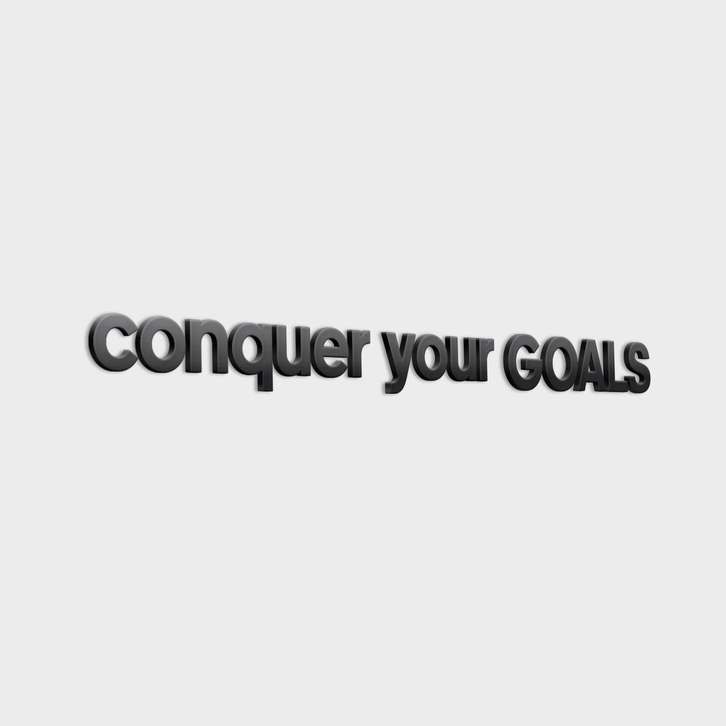 Conquer your Goals 3D Gym Decor