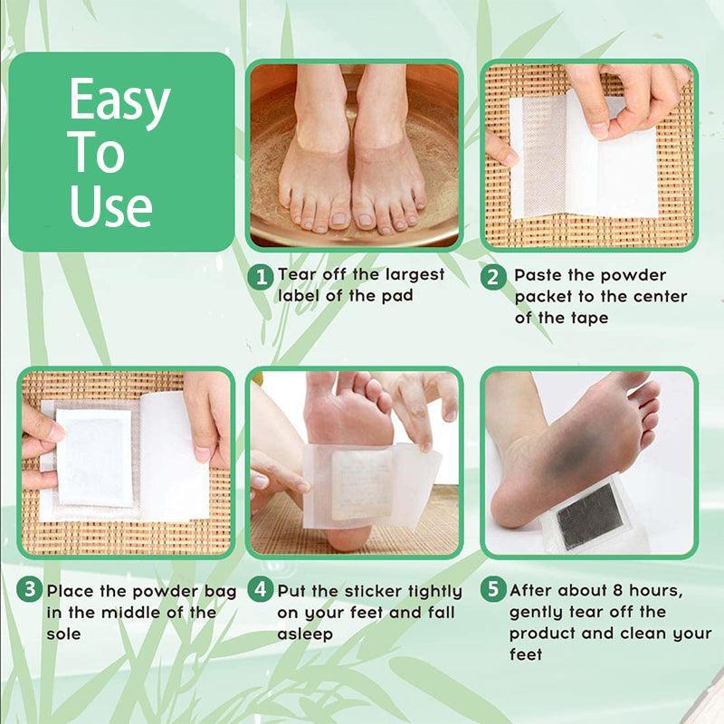 10-50Pcs Natural Plant Detox Foot Patches with Sticky Adhesives
