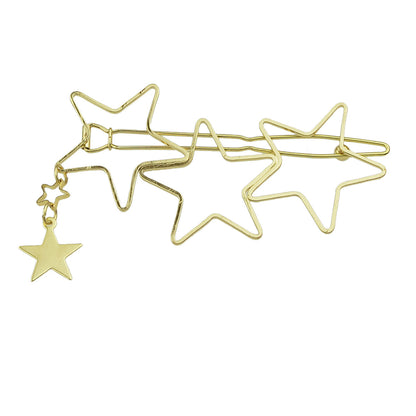Minimalist Gold Metal Star Hair Clips Barrette Women Fashion Hair Accessories