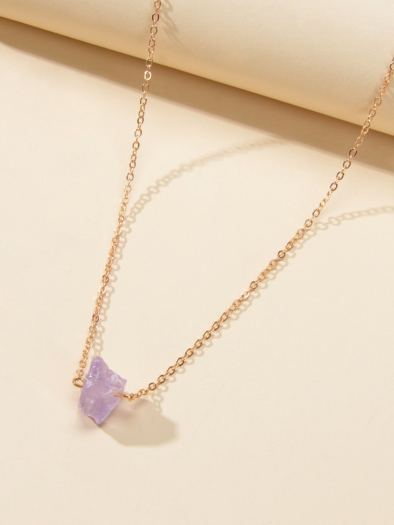 Boho Chic Jewelry Gold Chain Irregular Stone Pendant Necklace Women Accessories