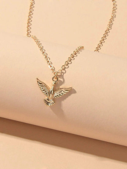 Fashion Accessories Minimalist Gold Chain Bird Pendant Necklace Women Jewellery