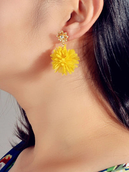 Lovely Jewellery Colorful Flower Drop Dangle Earrings Stunning Women Accessories