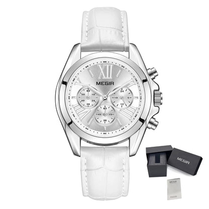 MEGIR Watch for Women Top Brand Luxury Ladies Fashion Wristwatch Leather Waterproof Elegant Dress Quartz Female Clock 2114