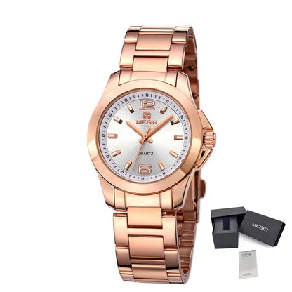 MEGIR Luxury Women Bracelet Watches Top Brand Fashion Ladies Quartz Watch Waterproof Elegant Female Wristwatch Dress Clock 5006L