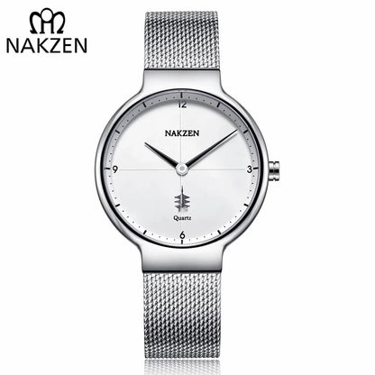 NAKZEN Women Fashion Casual Ultra Thin Quartz Watches Top Brand Luxury Waterproof Ladies Female Wrist Watch Relogio Masculino