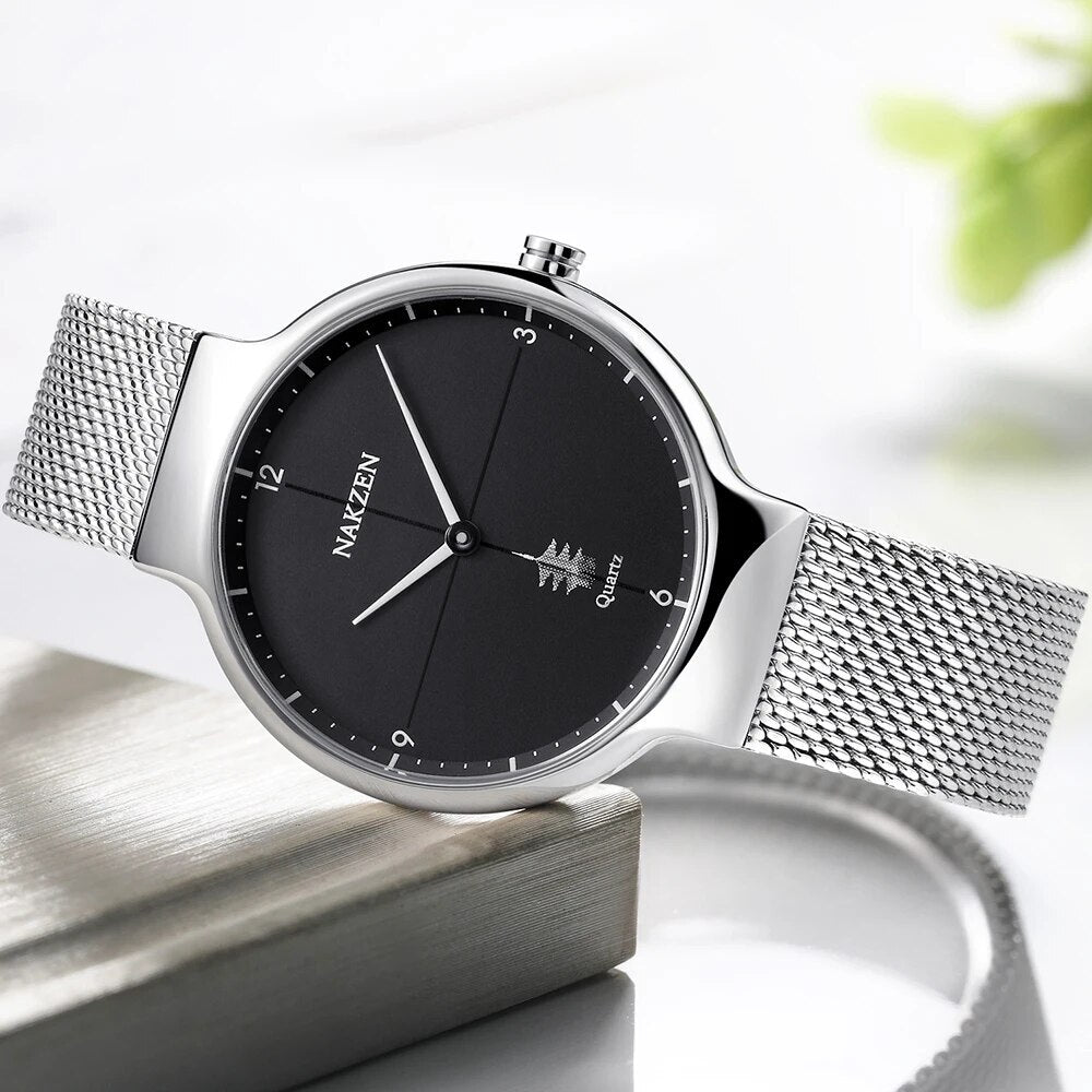 NAKZEN Women Fashion Casual Ultra Thin Quartz Watches Top Brand Luxury Waterproof Ladies Female Wrist Watch Relogio Masculino