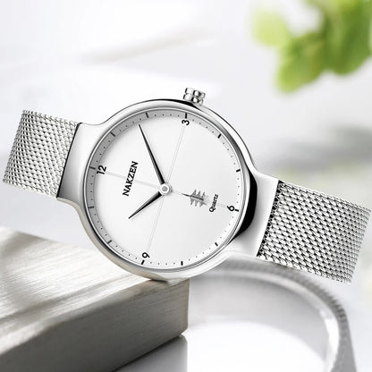 NAKZEN Women Fashion Casual Ultra Thin Quartz Watches Top Brand Luxury Waterproof Ladies Female Wrist Watch Relogio Masculino
