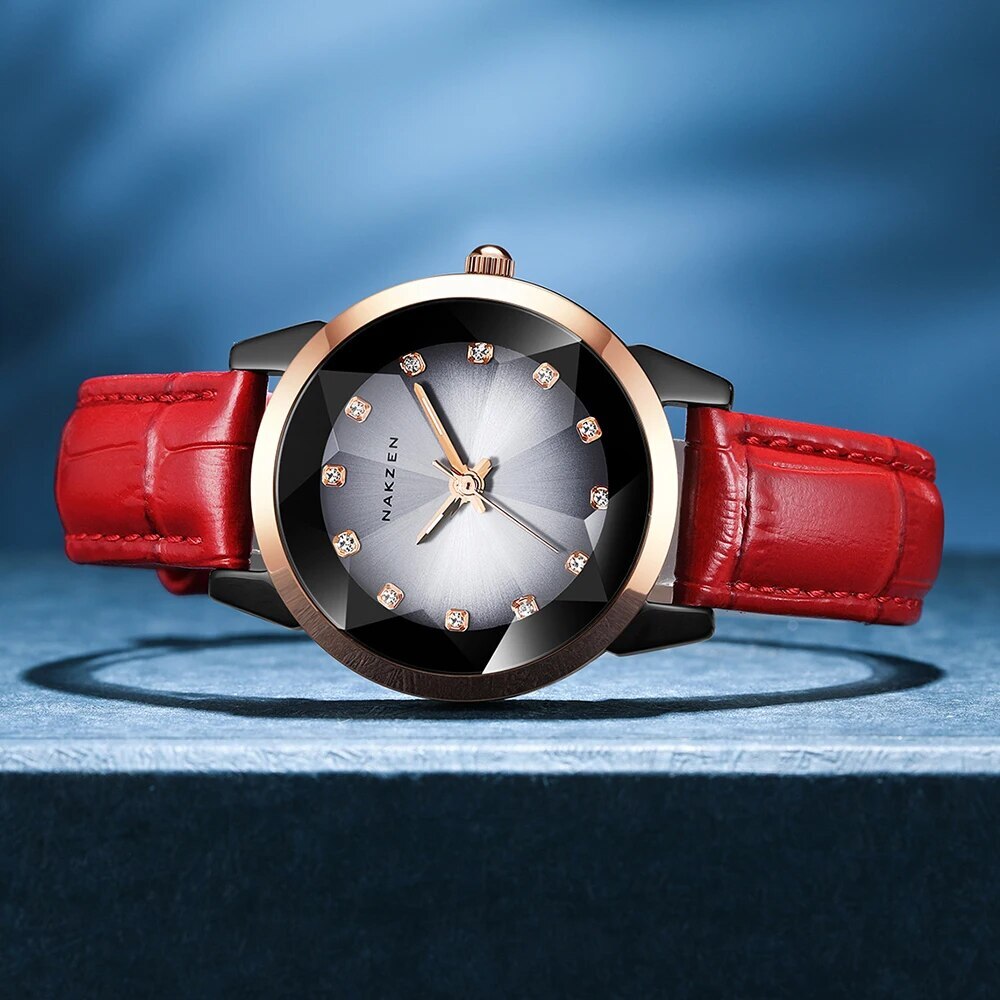 NAKZEN Women Watches Waterproof Black Ceramic Leather Luxury Fashion Ladies Quartz Watch Relogio Feminino Montre Femme