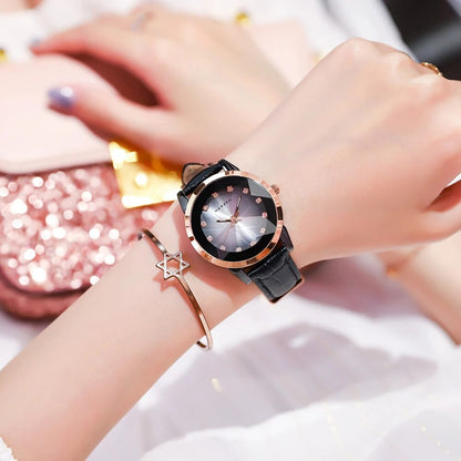 NAKZEN Women Watches Waterproof Black Ceramic Leather Luxury Fashion Ladies Quartz Watch Relogio Feminino Montre Femme