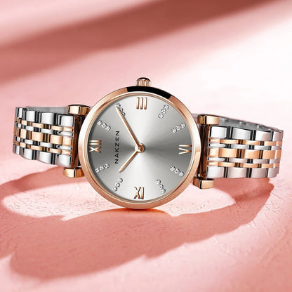 Fashion Ladies Watch Women 2021 New Rose Gold Dress Quartz Watches Luxury Diamond Wristwatches Relogio Feminino Bracelet Clock