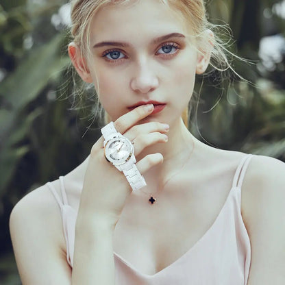 NAKZEN Women Watches Reloj Mujer Fashion Casual Ladies Bracelet Colorful Ceramic Watch Top Brand Luxury Dress Female Clock 1022